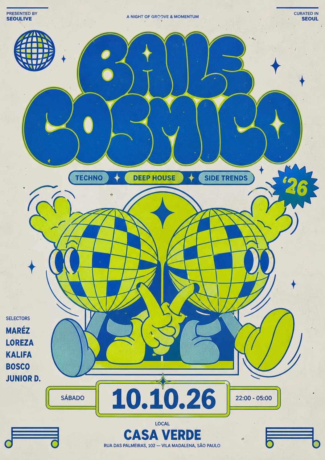 Flyer for Baile Cósmico