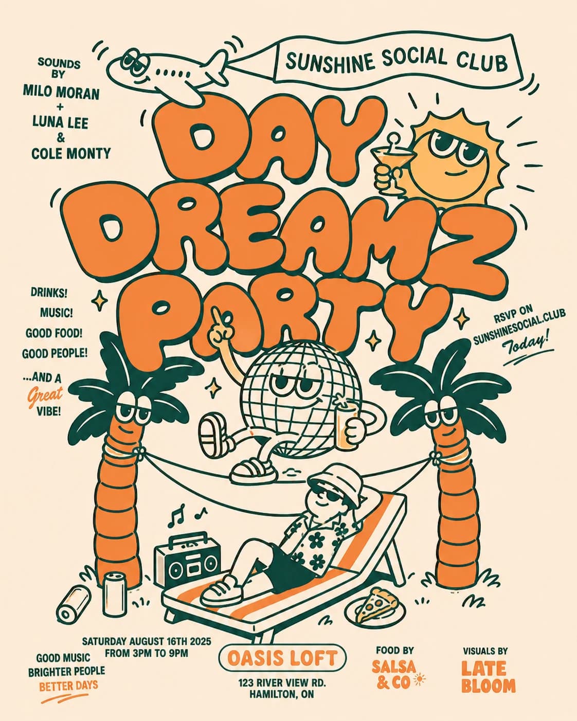 Flyer for Day Dreamz Party