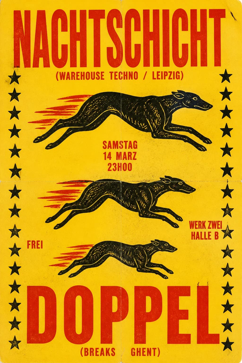 Flyer for Nachtschicht × Doppel