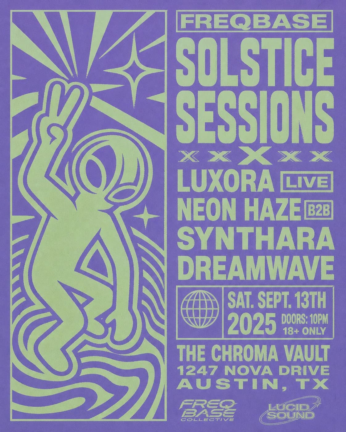 Flyer for Solstice Sessions
