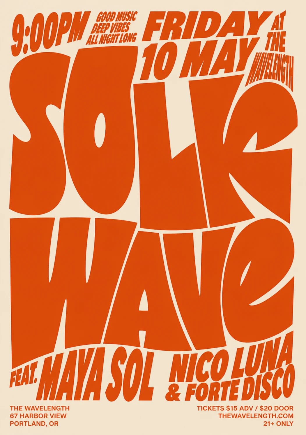 Flyer for Soul Wave